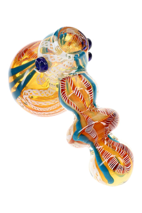 Color-Changing Striped Hammer Bubbler Big Ripple 6 inch
