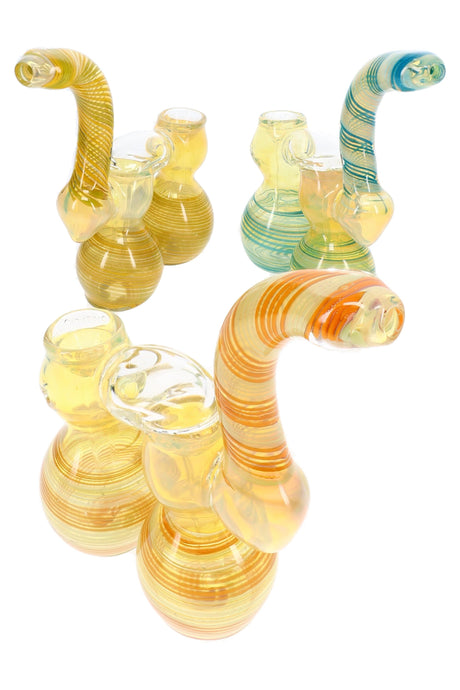 Color-Changing Double-Chamber Sherlock Bubbler Twin Twist 8 inch alternate view