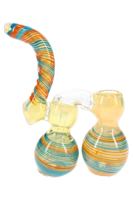 Color-Changing Double-Chamber Sherlock Bubbler Twin Twist 8 inch