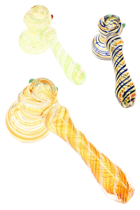 Color-Changing Spiral Hammer Bubbler Stripe Sprint 5.5 inch alternate view