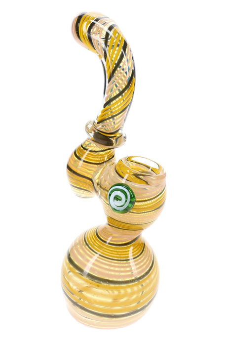 Color-Changing Striped Sherlock Bubbler Wizard Stripe 7.5 inch