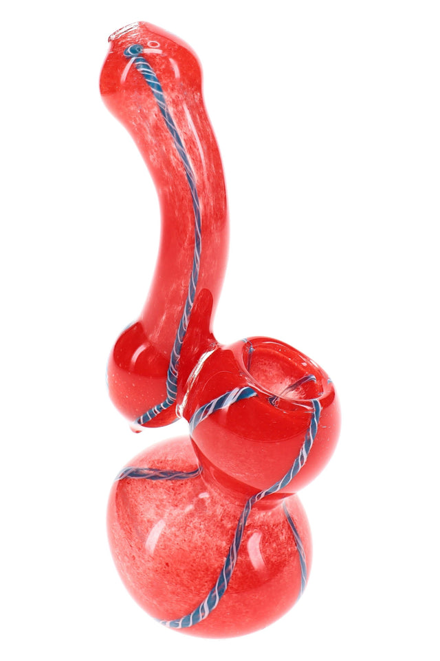 Frit Striped Sherlock Bubbler Pocket Sleuth 5 inch