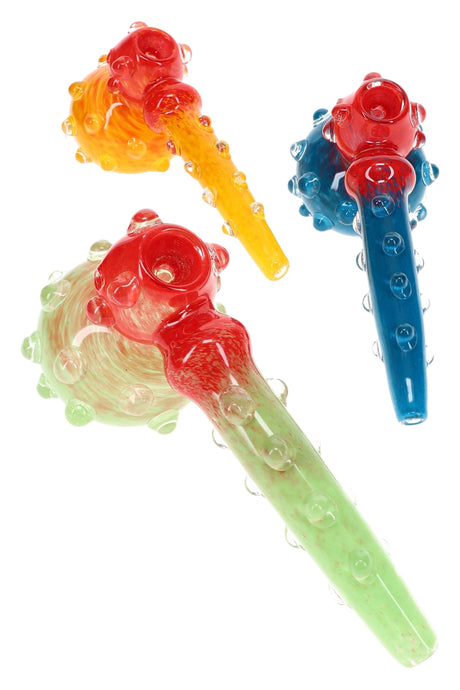 Colorful Frit Glass Hammer Bubbler Parade Pop 8.5 inch alternate view