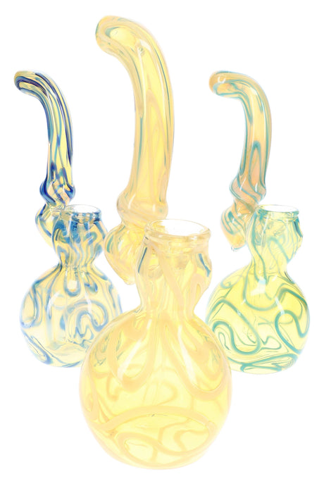 Color-Changing Swirl Sherlock Bubbler Stripe Curl 8.5 inch alternate view