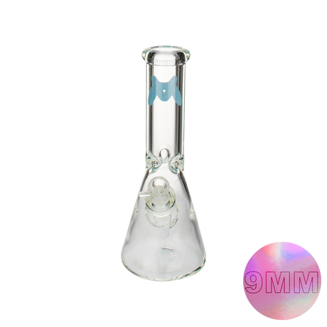 MAV Glass 12" Classic Beaker Bong in Clear Borosilicate with 9mm Thickness Front View