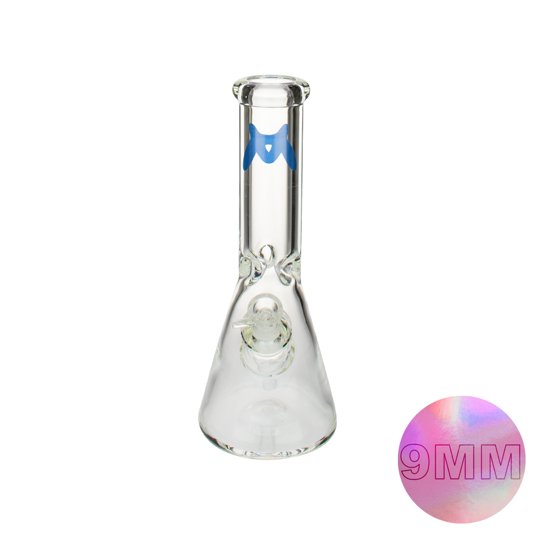 MAV Glass 12" Classic Beaker Bong with 9mm Thick Borosilicate Glass, Front View