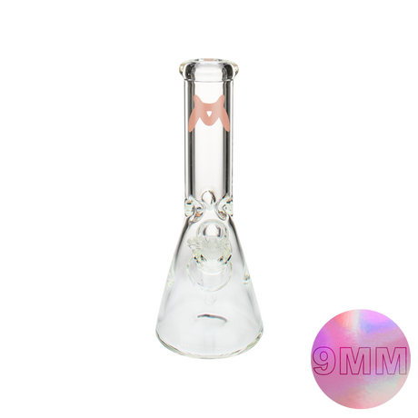 MAV Glass 12" Classic Beaker Bong with 9mm Thick Borosilicate Glass, Front View