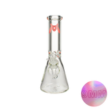 MAV Glass 12" Beaker Bong with 9mm Thick Borosilicate Glass, Front View on White Background