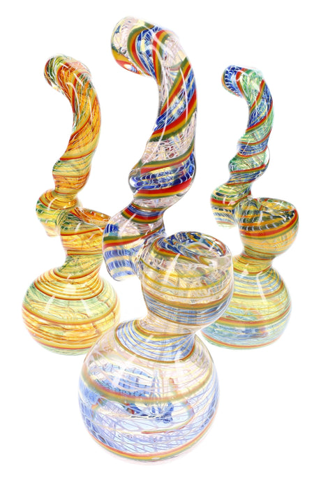 Color-Changing Rasta Sherlock Bubbler Rasta Curl 8 inch alternate view