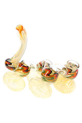 8″ Quad-Chamber Sherlock Glass Bubbler – Rasta Fumed