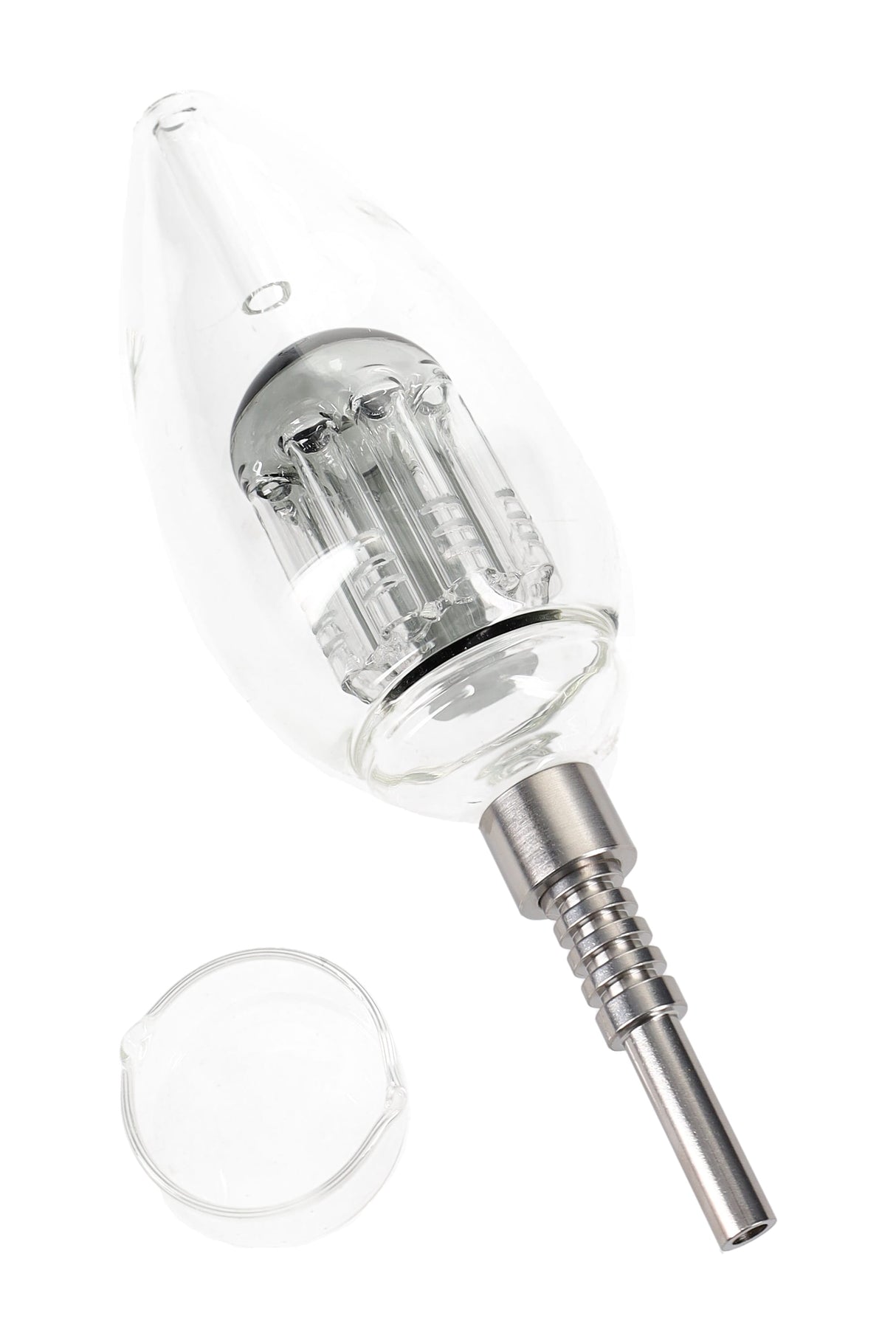 Glass Light Bulb Dab Straw “Filament Flow” – Tree Perc – 8″