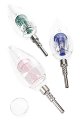 Glass Light Bulb Dab Straw “Filament Flow” – Tree Perc – 8″