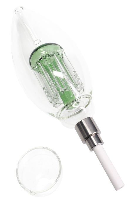 8″ Light Bulb Dab Straw Kit – Tree Perc - Assorted Colors