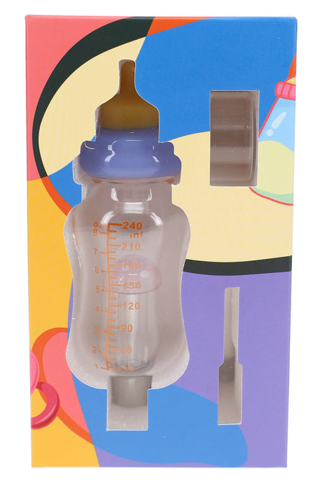 Glass Bottle Dab Straw “Shroom Flask”, Mushroom Perc, 5½″, Assorted Colors