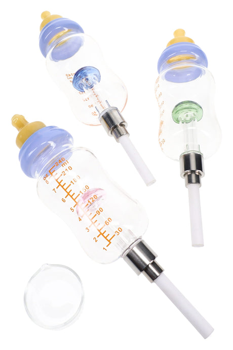 Glass Bottle Dab Straw “Shroom Flask”, Mushroom Perc, 5½″, Assorted Colors