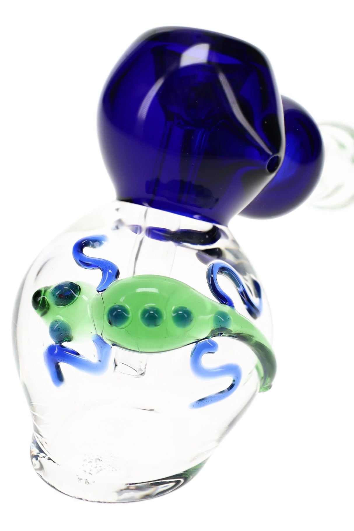 Clear Lizard Reptile Ripple hammer bubbler - alternate view 2