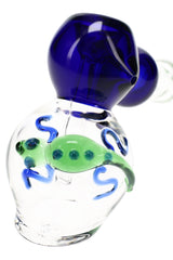 Clear Lizard Reptile Ripple hammer bubbler - alternate view 2