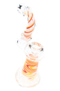 Rasta Swirl Striped Frit Sherlock Bubbler Rasta Curl 6 inch