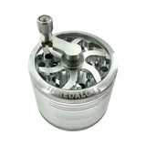 Sir Shredalot Crank Top 4-Part Grinder with Precision Teeth - Top Angle View