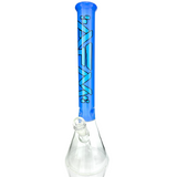 AFM Glass 16" Extraterrestrial Beaker Bong in Jade Blue with Color Accents - Front View