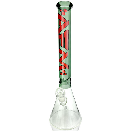 16" AFM Glass Beaker Bong with Extraterrestrial Colored Accents - Front View