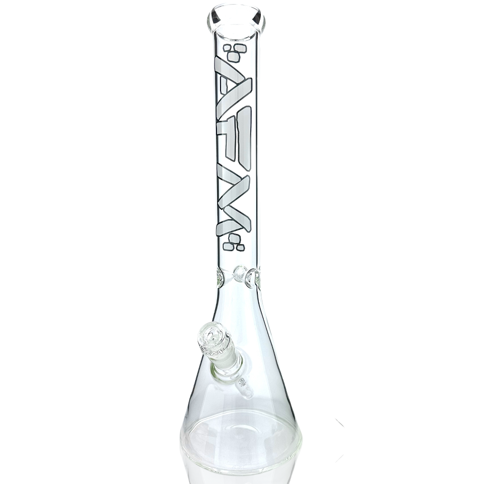 AFM 18" Classic Clear Glass Beaker Bong 5mm with 14mm Female Joint - Front View