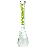 AFM 18" Classic Clear Glass Beaker Bong with 14mm Female Joint and Colored Logo