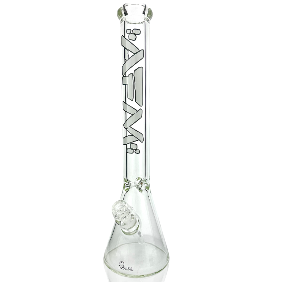 AFM 18" Heavy Boi Clear Glass 9mm Beaker Bong with Female Joint - Front View