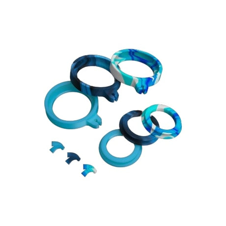 Dr. Dabber Switch Accessory Kit with blue silicone carb cap seals and tweezer tips