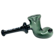 AFM 6" Double Color Boot Pipe in Green, Handheld Smoking Accessory, Side View