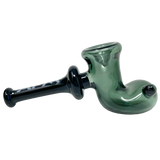 AFM 6" Double Color Boot Pipe in Green, Handheld Smoking Accessory, Side View