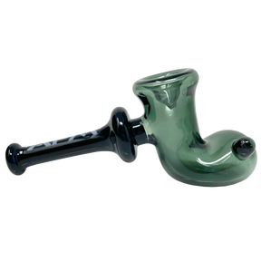 AFM 6" Double Color Boot Pipe in Green, Handheld Smoking Accessory, Side View