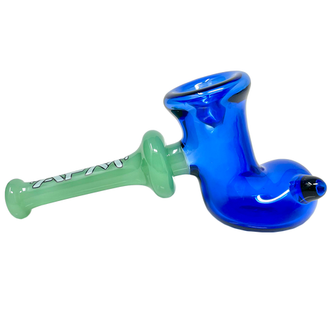 AFM 6" Double Color Boot Pipe in blue and green, angled side view on a white background