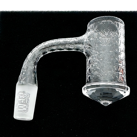 AFM Blazars Quartz Dab Banger Set with intricate design, clear view on black background