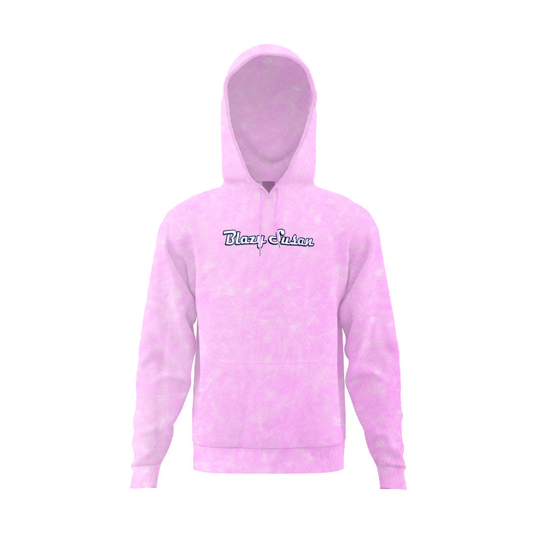 Blazy Susan Pink Hoodie Large - Front View on White Background
