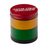 Santa Cruz Shredder Small 4-Piece Grinder in Rasta colors - compact and portable design
