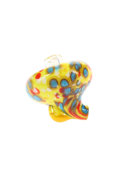 Frit Glass Carb Cap “Confetti Swirl” – Directional Spout – Assorted Colors