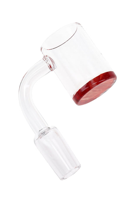 Quartz 14.5 mm Male 90° Banger – Colored Bottom – Assorted Colors