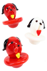 Glass “Happy Hound” Carb Cap – Assorted Colors