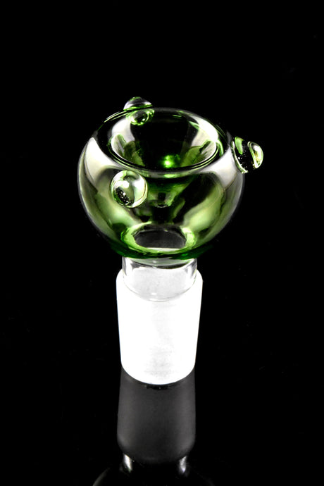 Colored Glass 18.8 mm Male Bowl “Dot Drop” – Assorted Colors