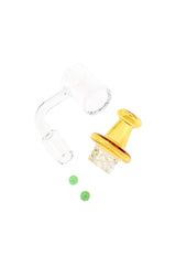 Quartz 14.5 mm Male Spinner Banger – Domeless – With Banger Beads