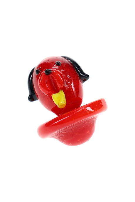 Glass Dog Carb Cap “Pup Puff” – Assorted Colors