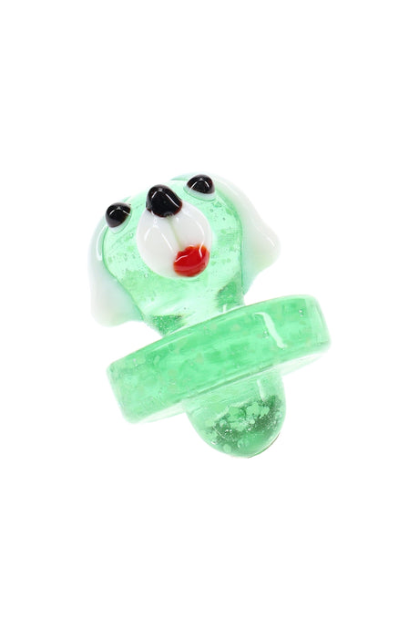 Glass Dog Carb Cap “Pup Puff” – Assorted Colors