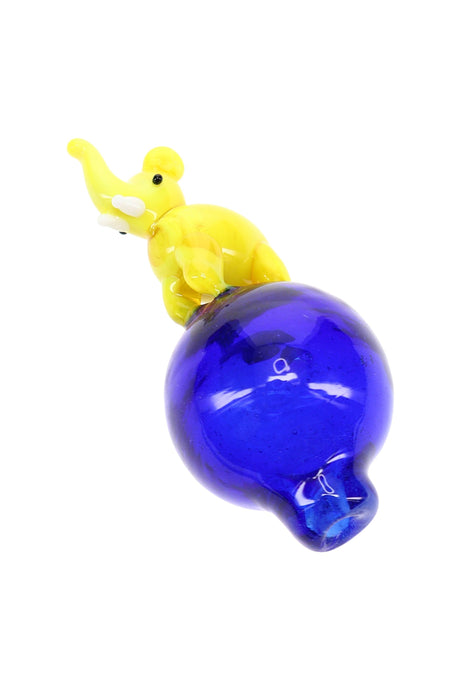 Glass Elephant Bubble Carb Cap “Trunk Twist” – Assorted Colors