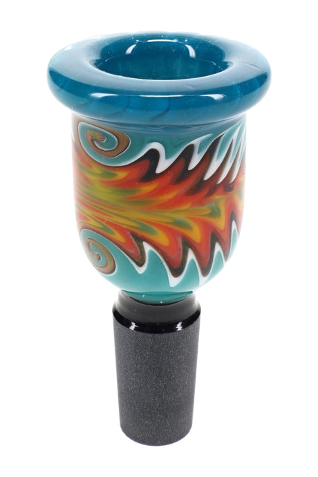Reverse Black Glass 14.5 mm Male Bowl “Color Pop” – Assorted Colors