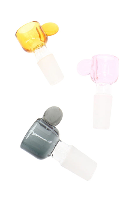 Colored Glass Screen Bowl, Built-In Screen, 14.5 mm Male, Assorted Colors