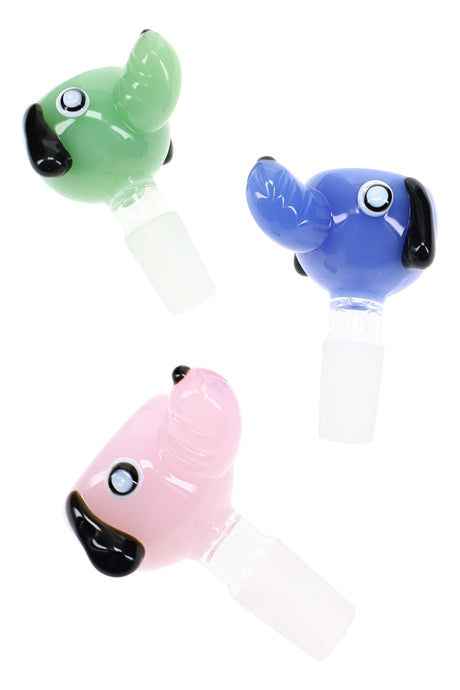 Colored Dog Glass Bowl “Pup Cup”, 14.5 mm Male, Assorted Colors