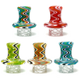 AFM Turbo Reversal Glass Spinner Carb Cap with 2 Pearls in Various Swirl Colors