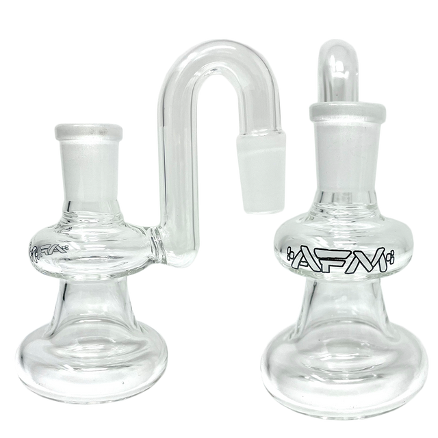 AFM 3" Clear Borosilicate Glass Ash-Catcher with 14mm Joint - Front View