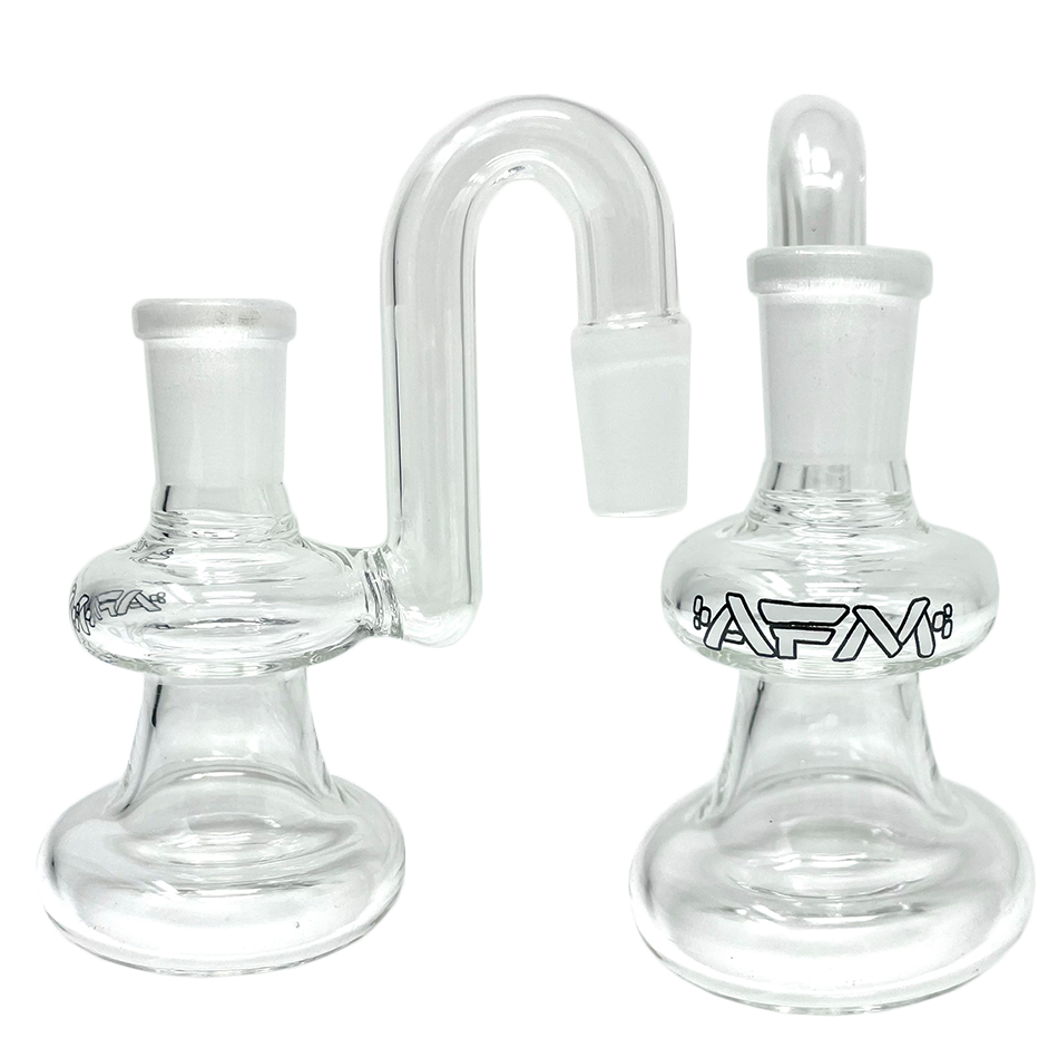 AFM AI God Horus 9mm Glass Beaker Bong and Dry-Catcher Set on White Background